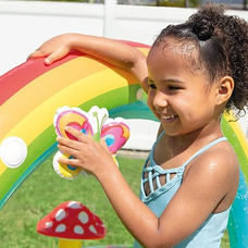 Дитячий надувний басейн-ігровий центр 290*180*104 см Intex 57154 "Мій сад" 450л