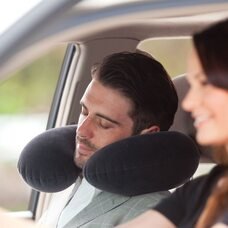 Дорожня універсальна флокована подушка-підголовник Intex 68675