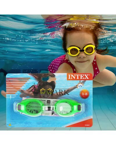 Очки для подводного плавания INTEX 55601 3-8 ЛЕТ Зеленый/LM