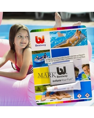 Самоклеющиеся заплатки ремкомплект для быстрого ремонта надувных изделий клей+заплатка BESTWAY 62022 (LM)