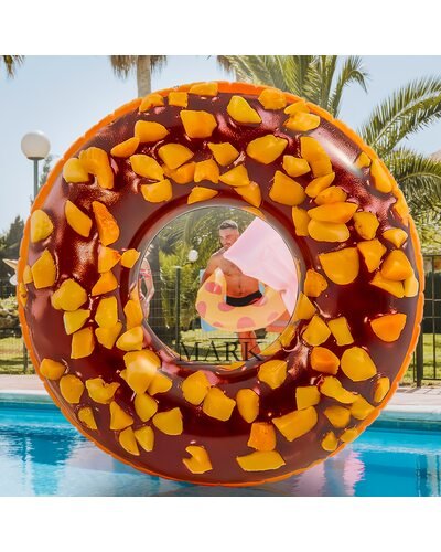 Надувной пляжный круг для плавания "Пончик" диаметром 114 см INTEX 56262 (AT)