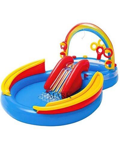 Надувной игровой центр Intex 57453 "Радуга с горкой"