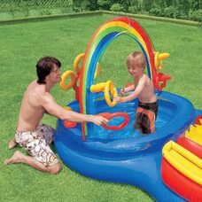 Надувний ігровий центр Intex 57453 "Веселка з гіркою"