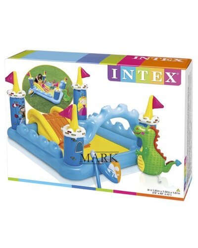 Детский надувной бассейн с горками и грушкаи Intex 57138 "Замок"