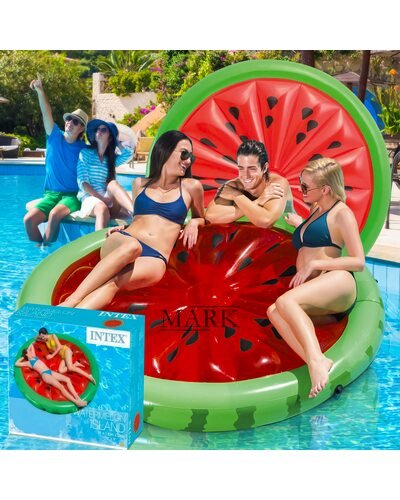 Пляжный надувной матрас-плотик для плавания Intex 56283 "Арбуз"