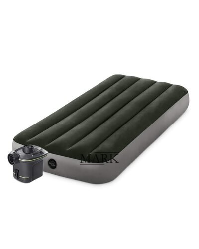 Односпальный велюровый надувной матрас Intex 64777 99 x 191 x 25 см (АТ)