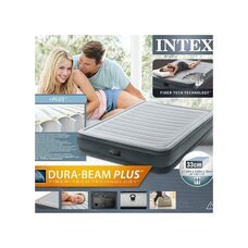 Надувне ліжко-матрац Intex Comfort-Plush Mid Rise Queen 67770 L, вбудований електронасос