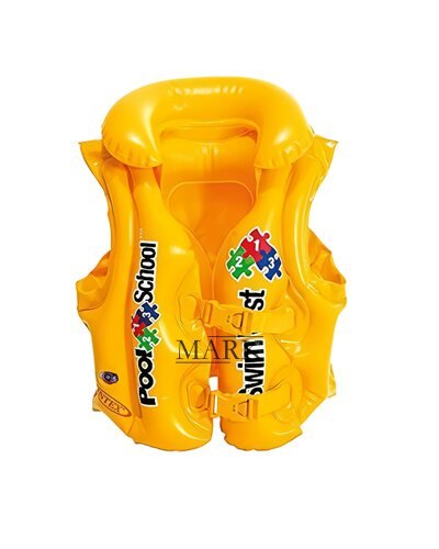 Надувной детский жилет Intex 58660 Pool School, 50 х 47 см, Желтый